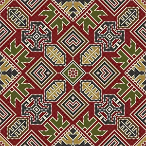 Mosaic Floor Design Stampe: Persian seamless pattern, vector template design