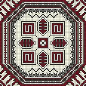 Mosaic Floor Design Stampe: Persian seamless pattern, vector template design