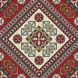 Persian Seamless Pattern Stampe: Persian seamless pattern, vector template design