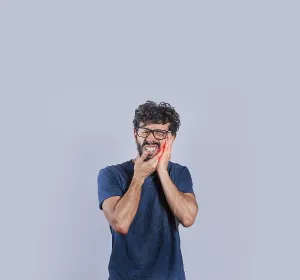 Healthcare System Issues Stampe: Person with pulpitis or toothache problem
