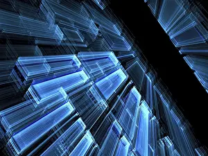 Abstract Computer Generated Image Stampe: Perspective technology background - abstract computer-generated image