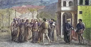 Wall Painting Fresco Stampe: Peter, at Christ's command