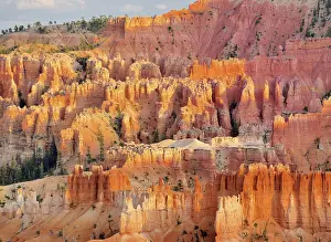 US National Park Scenic View Stampe: Pinnacles in the evening light
