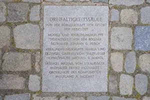 German Federal Republic Monument Stampe: Plaque commemorating the erection of the Trinity Column