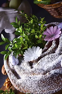 Polish Easter Cake Stampe: Polish Easter cake with nuts and chocolate