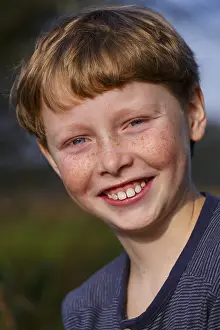 Caucasion Ethnicity Head Shot Stampe: Portrait of boy, Wandersleben, Thuringia, Germany