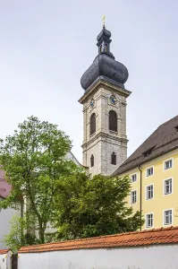 Danube River Landmarks Stampe: Konviktskirche Ehingen, Ehingen an der Donau