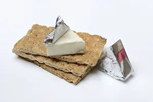 Exempt Plate Photography Stampe: Processed cheese on crispbread, opened and packed