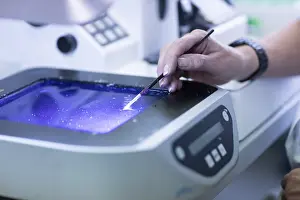 No People In Lab Stampe: Processing of samples in a histology laboratory