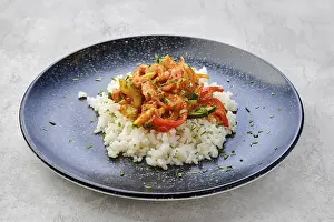 Organic Beef Cultivation Stampe: Pulled beef with steamed bell pepper