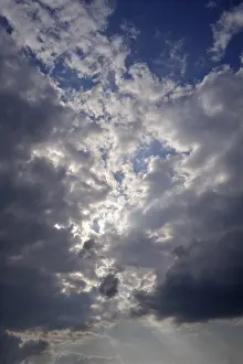 Middle Franconia Stampe: Rain clouds with sun rays, Eckental