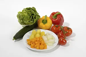 Vegetable Plant Images Stampe: Raw and cooked vegetable