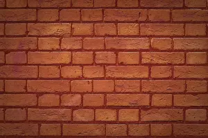 Red Brick Wall Background Stampe: Red brick wall landscape background pattern