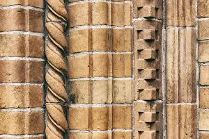 Red Brick Wall Texture Stampe: Red brick wall texture background