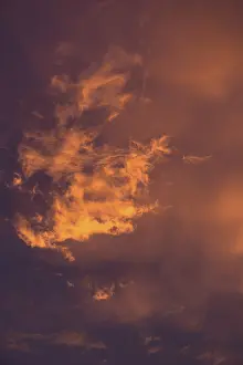 Southern Germany Evening Mood Stampe: Reddish clouds in the evening sky