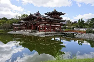 Deserted Buddhist Temple Stampe: Reflection, bridge, Phoenix Hall