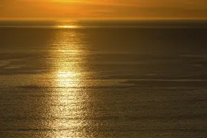 Faroe Islands Sunset Stampe: Reflection of the sunset on the sea