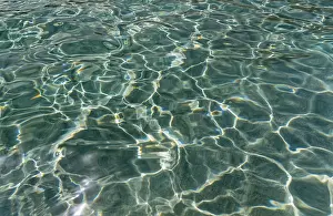 Wavy Water Surface Stampe: Reflections, light reflection in the sea