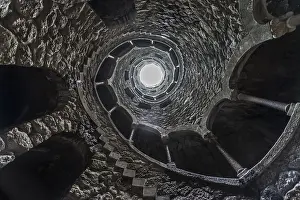 Sintra Castle Stampe: The reverse tower, initiation well