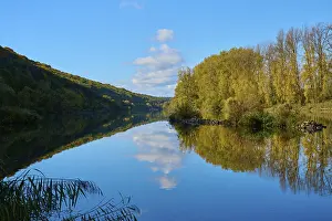 Bavaria Waterfront Scene Stampe: River, Main, Trees, Reflection