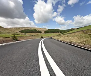 Deserted Highway Stampe: Road