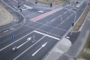 European Road Traffic Scene Stampe: Road intersection (junction), Bamberg