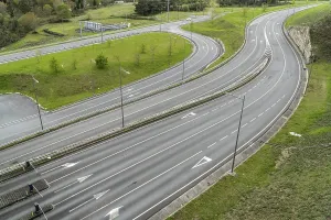 Symbolic Road Picture Stampe: Many roads view from above with no vehicles