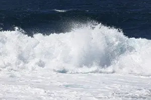 Surfing In The Canaries Stampe: Roaring surf, waves, surf waves