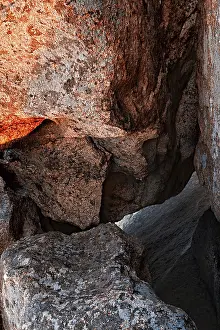 Deserted Canyon Scenery Stampe: Rock abstract pattern formation