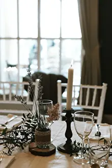 Ornate Table Setting Ideas Stampe: Rustic decoration elements of a wedding