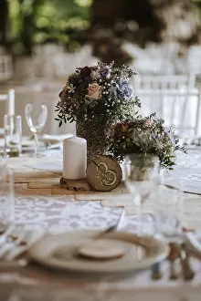 Food Photography For Weddings Stampe: Rustic decoration elements of a wedding