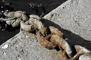 Deserted Metal Scene Stampe: Rusty Chain