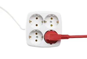 Energy Consumption Cost Stampe: Safety plug, two poles, four plug socket