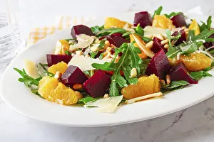 Vegetable Garden Inspiration Stampe: A salad made with chunks of beet
