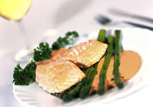 Appetizing Seafood Dishes Stampe: Salmon