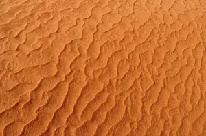 Desert Surface Texture Stampe: Sand patterns on the surface of a red dune