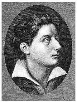 German Literature Artwork Stampe: Schiller during his on the Hohe Karlsschule school