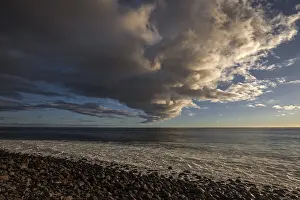 Southern Europe Evening Atmosphere Stampe: Sea and dramatic cloud atmosphere
