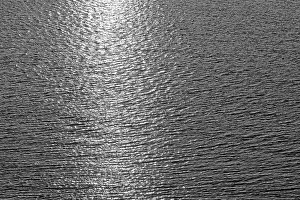 German Black And White Photography Stampe: Sea surface with small waves and light reflections