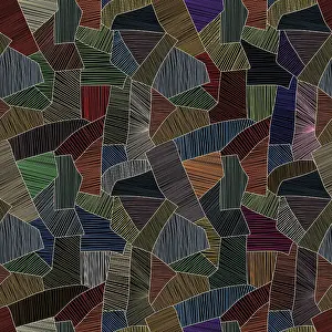 Forme Geometriche Stampe: Patchwork Tessile Astratto a Colori