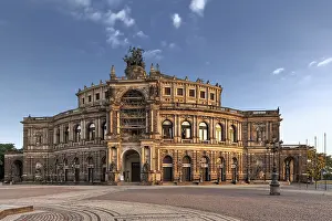 European Heritage Site Stampe: Semper Opera from outside in Dresden