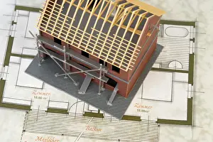 Blueprints For Homes Stampe: Shell construction, model and blue print