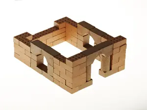 Red Brick Architecture Stampe: Shell of a house made of bricks
