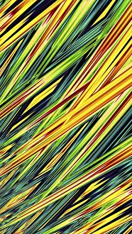 Stampe di Fondo a sfondo frattale semplice - immagine generata dal computer. Arte digitale: strisce gialle, verdi e rosse posizionate in modo casuale. Per manifesti, stampe, copertine Opere D'arte Semplici Stampe: Fondo di frattale semplice - immagine generata da computer.