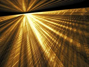 Arte Digitale Stampe: Fondo dorato semplice - immagine generata da computer astratta.