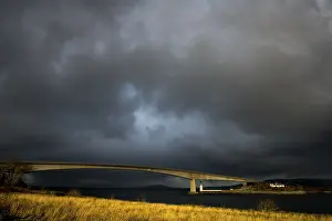 Scottish Island Group Stampe: Sky Bridge over the Kyle Akin in dramatic light