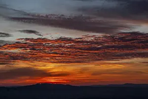 Evening Atmosphere Europe Stampe: Sky and clouds at sunset
