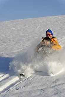 Recreational Winter Activities Stampe: Sledding