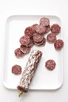 Meat Product Photography Stampe: Sliced salami