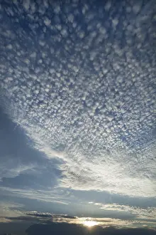 Cirrocumulus Clouds Stampe: Small cirrocumulus clouds, herringbone sky